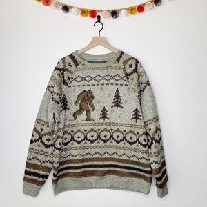 Lucky Brand Big Foot Fleece Crewneck Sweater XL